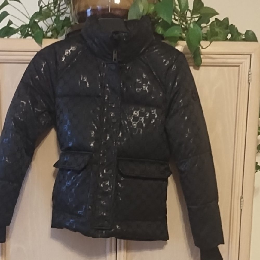 Michael Kors Shiny Black Puffer Jacket